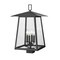 Z-Lite Rainer 4 Light Outdoor Post Mount Fixture, 13.5in. W x 22.75in. H, Black 5015PHBS-BK - alternate 4
